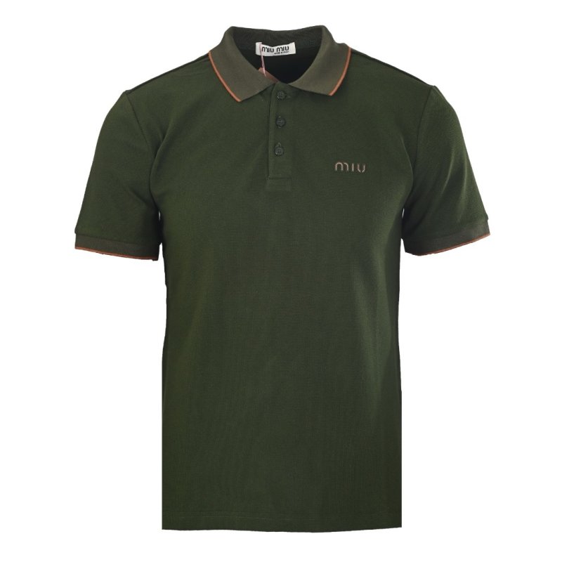 Miu Miu Forest Green Polo Shirt view