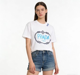 Prada Italy Logo White T-Shirt