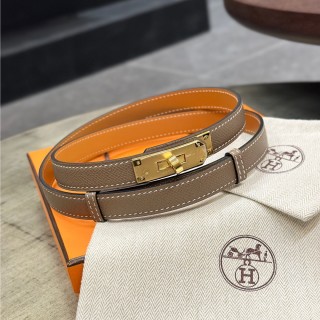 Hermès Kelly 1.8 Epsom Calf Leather Belt - Brown view 3