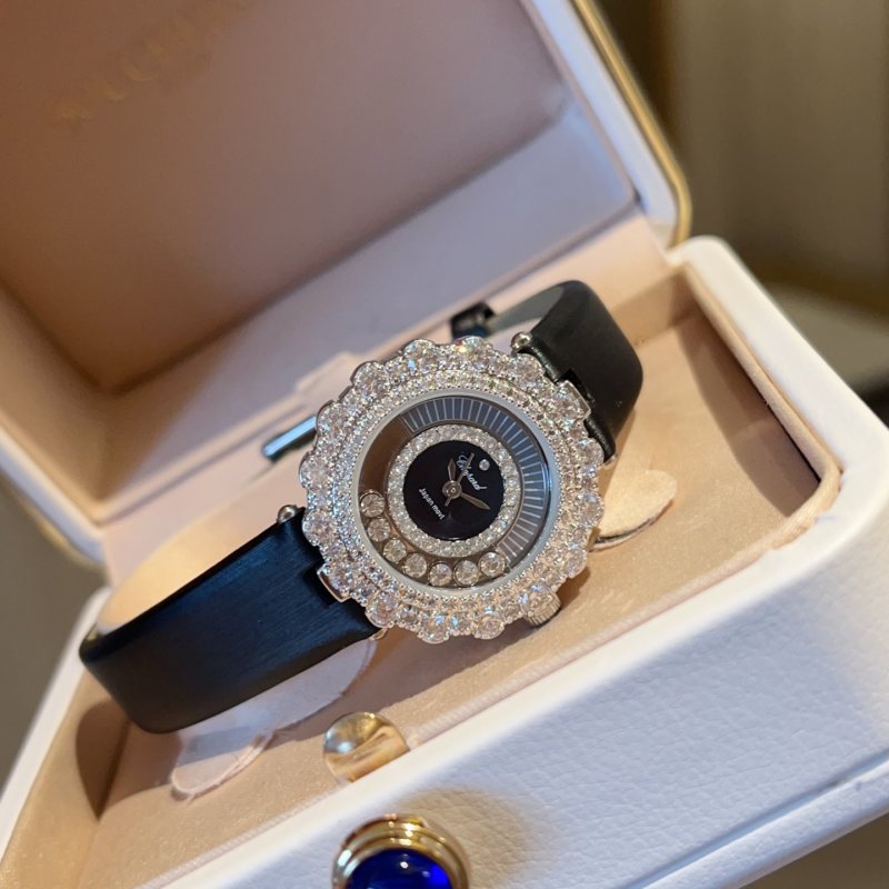 Chopard Happy Diamonds 30mm UA Replica Watch - Blue Strap view
