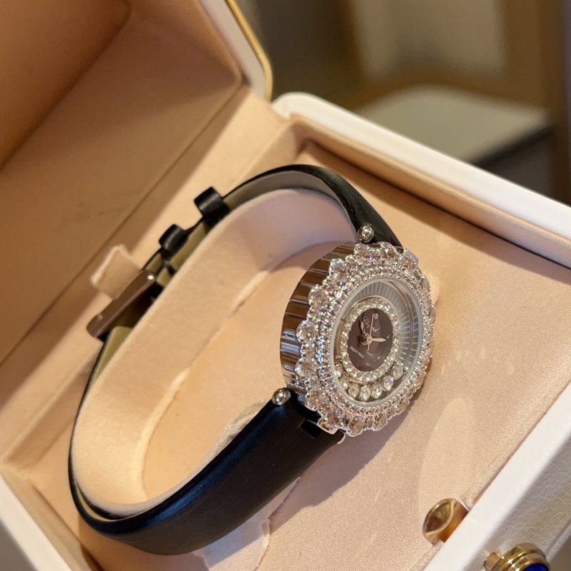 Chopard Happy Diamonds 30mm UA Replica Watch - Blue Strap view