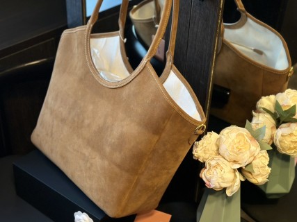 Miu Miu Suede Tote Bag Camel 32cm view 6