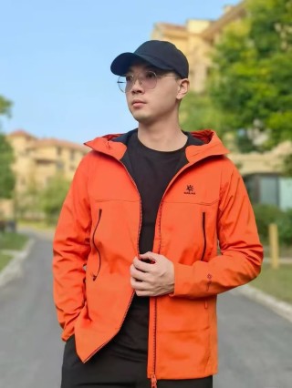 Windbreaker Jacket Orange view 2