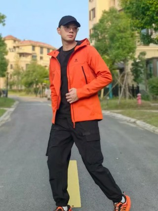 Windbreaker Jacket Orange view 4