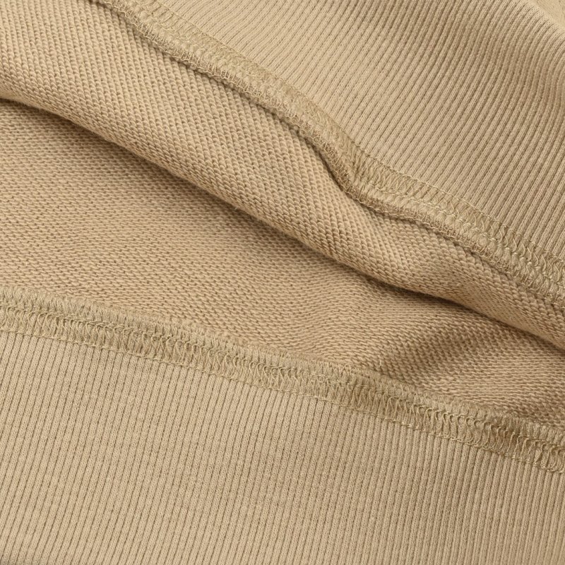 Beige Oversized Hoodie with Small Embroidered Logo view