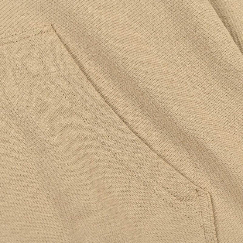 Beige Oversized Hoodie with Small Embroidered Logo view