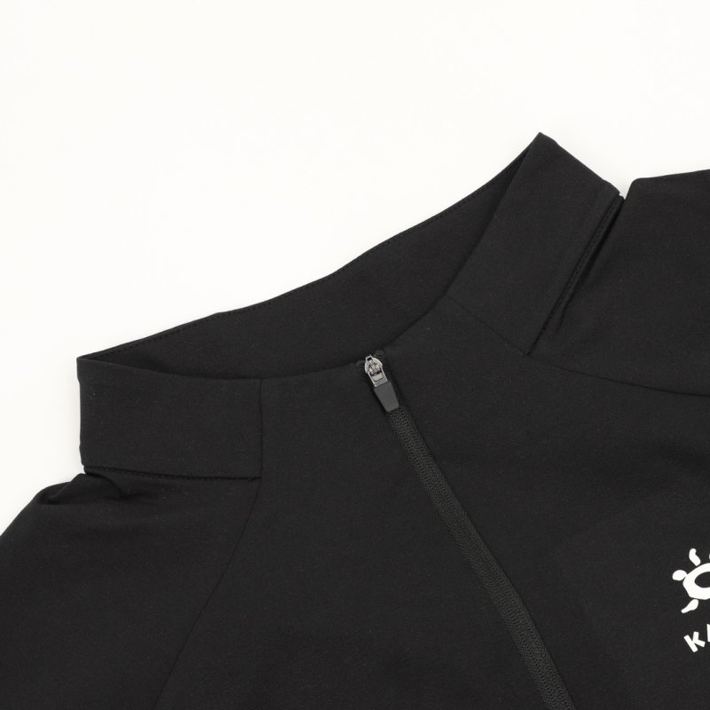 Black Quarter-Zip Long-Sleeve T-Shirt view