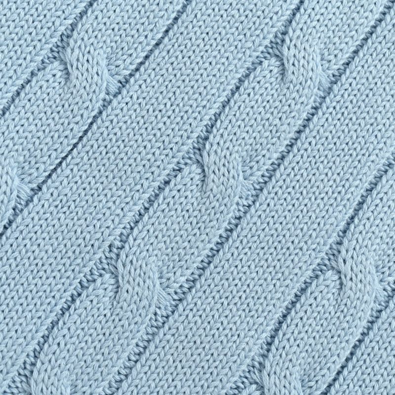 Light Blue Ribbed Sleeveless Polo Vest view