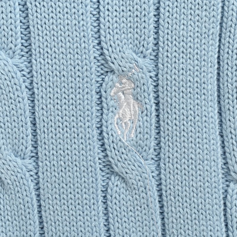 Light Blue Ribbed Sleeveless Polo Vest view