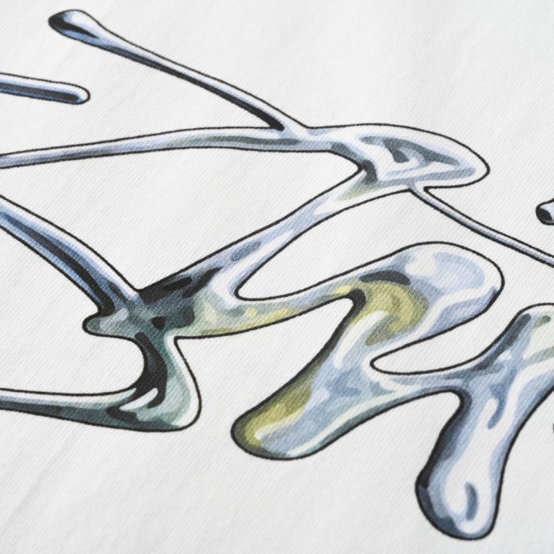 Stüssy Signature Script Cream Short Sleeve T-Shirt view