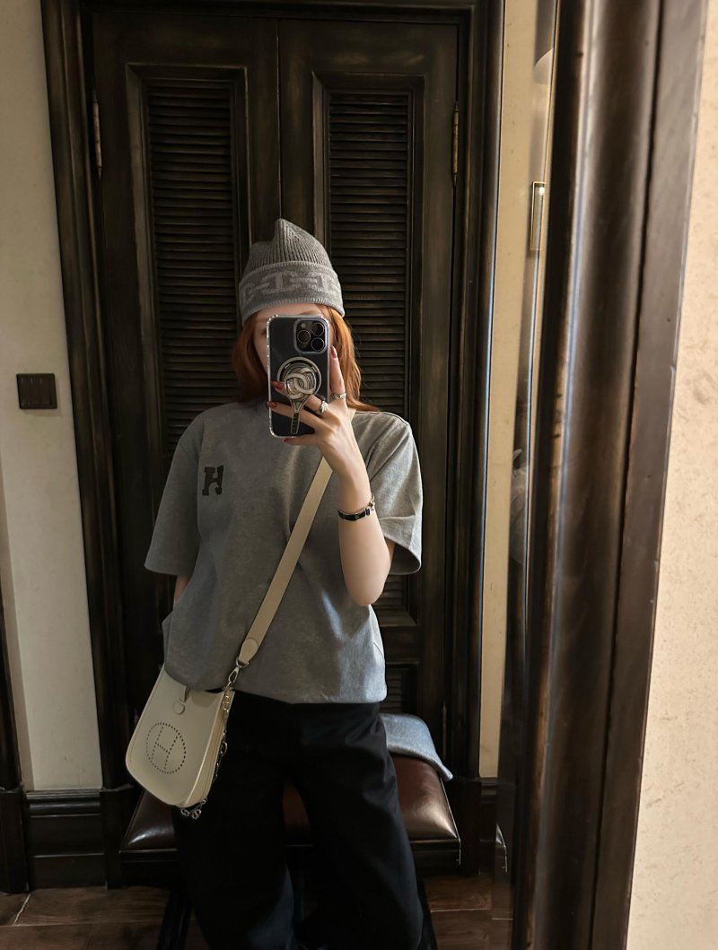Essentials Grey Logo T-Shirt view