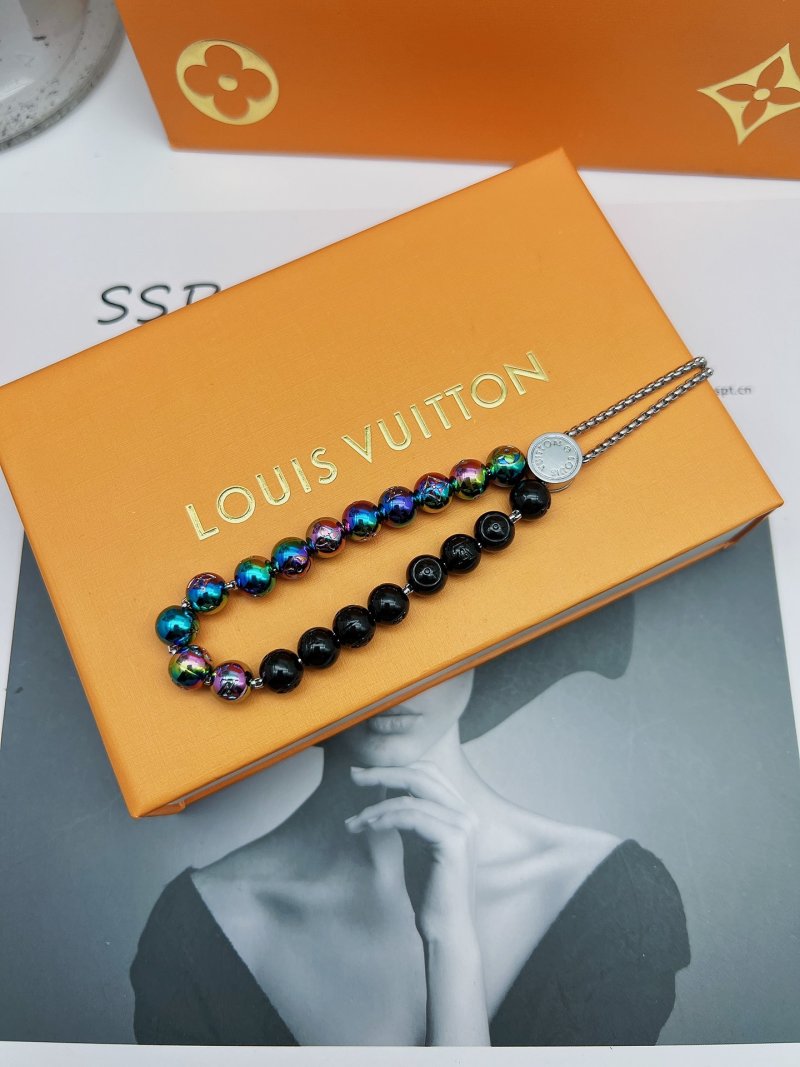 Louis Vuitton Monogram Colors Pearls Bracelet - Rainbow & Black