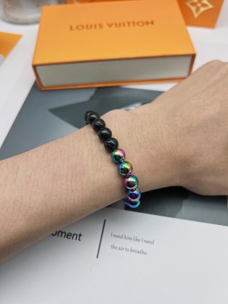 Louis Vuitton Monogram Colors Pearls Bracelet - Rainbow & Black view 4