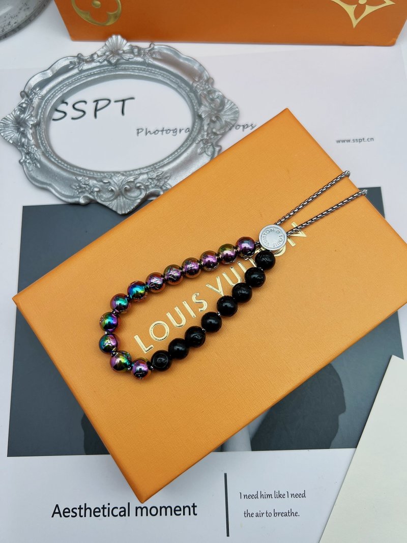 Louis Vuitton Monogram Colors Pearls Bracelet - Rainbow & Black view