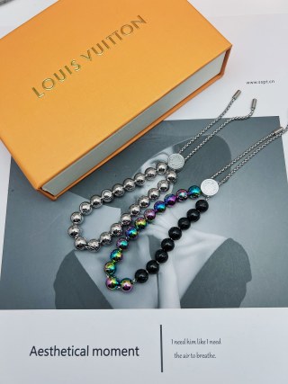 Louis Vuitton Monogram Colors Pearls Bracelet - Rainbow & Black view 9