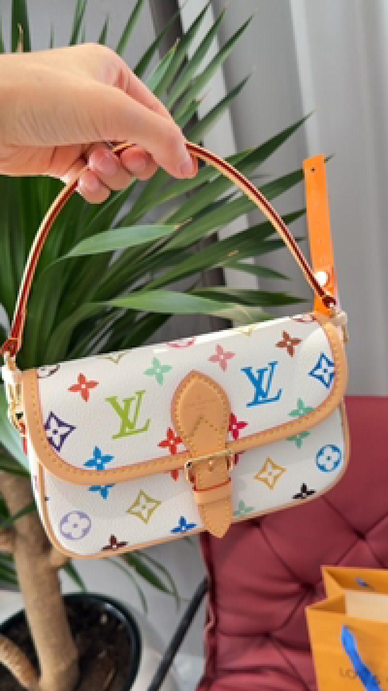 Louis Vuitton Monogram Multicolor Shoulder Bag Cream