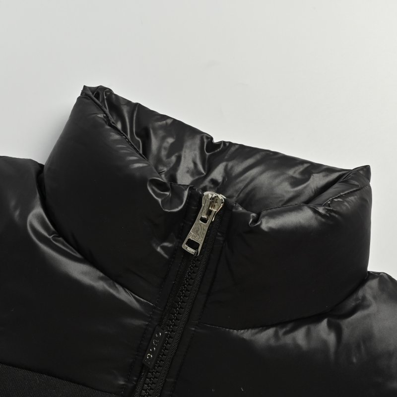 Essentials Down Jacket Black & Navy with Stripe view