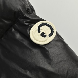 Essentials Down Jacket Black & Navy with Stripe view 7