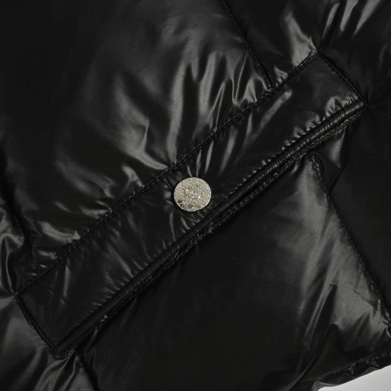 Essentials Down Jacket Black & Navy with Stripe view