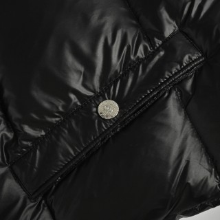 Essentials Down Jacket Black & Navy with Stripe view 8