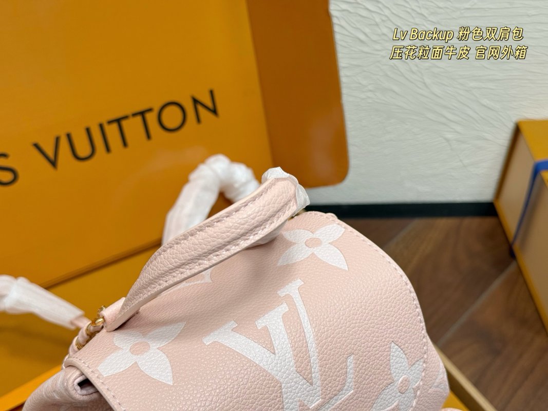 Louis Vuitton Backup Black Letter Embossed Leather Backpack view