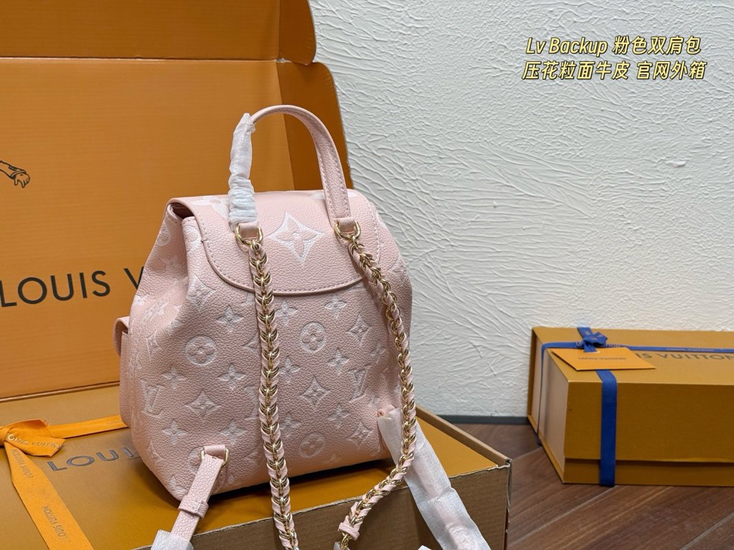 Louis Vuitton Backup Black Letter Embossed Leather Backpack view