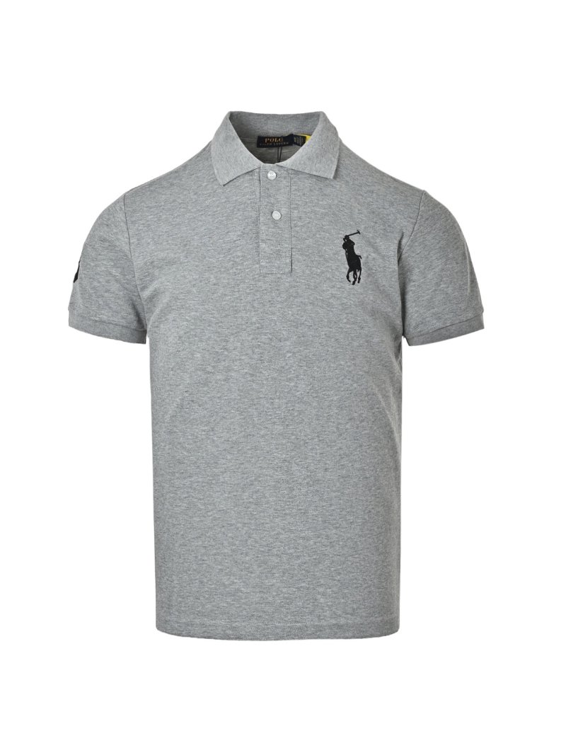 Ralph Lauren Polo Shirt Grey with Embroidered Logo view