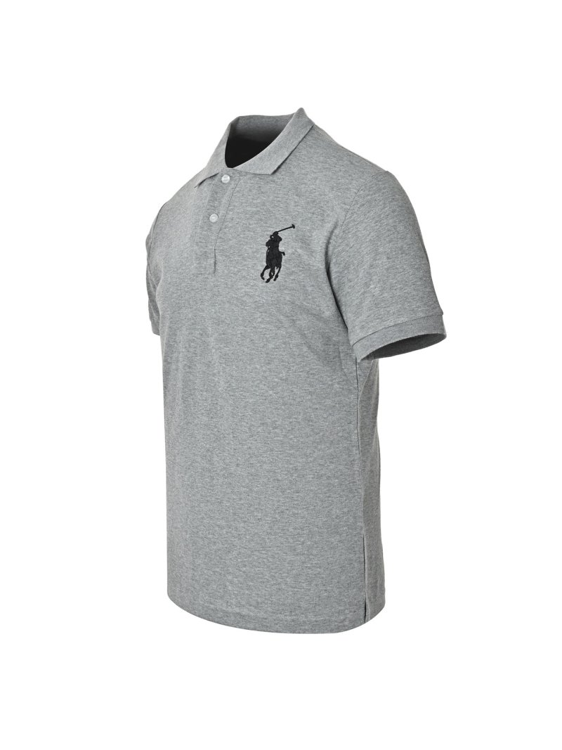 Ralph Lauren Polo Shirt Grey with Embroidered Logo view