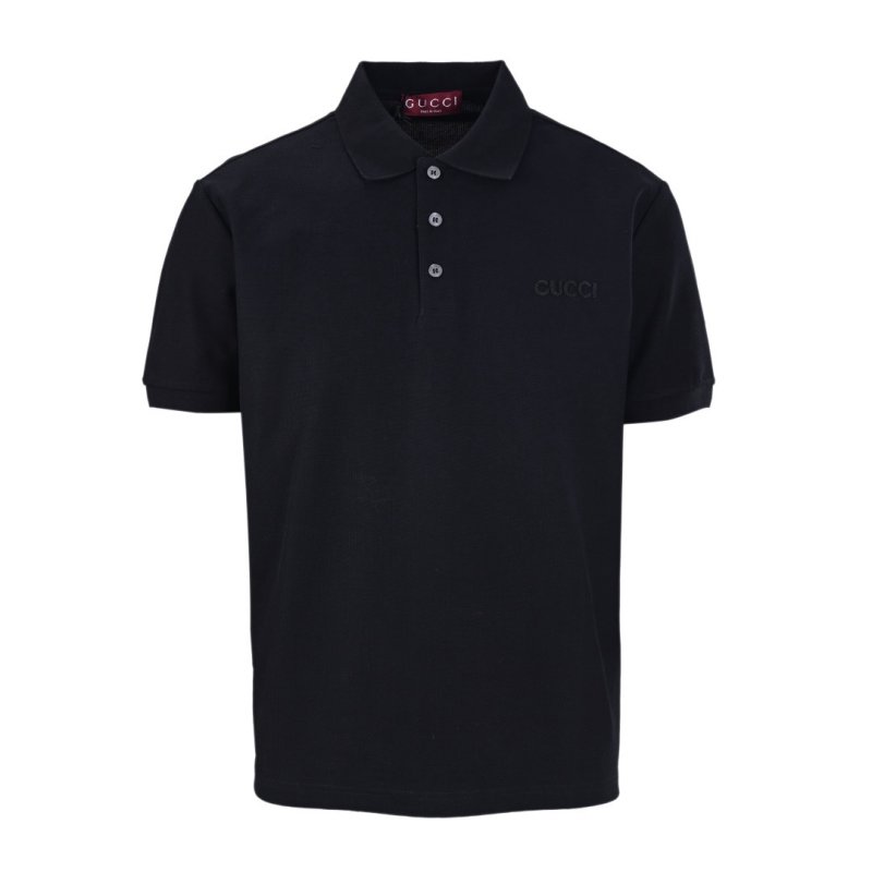 Gucci Black Short-Sleeve Polo Shirt view