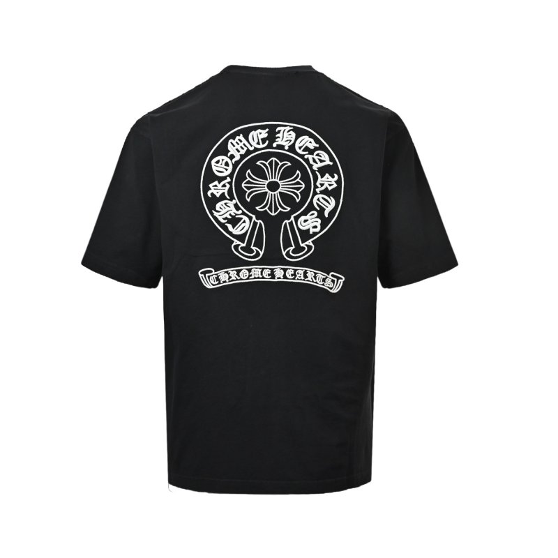 Black Oversized T-Shirt with Cross Medallion Back Print view