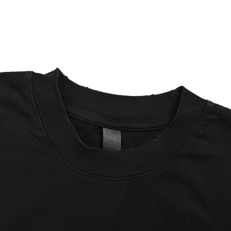 Black Oversized T-Shirt with Cross Medallion Back Print view