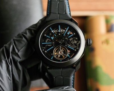Bulgari Octo Roma Skeleton Automatic Watch Black DLC Titanium 44mm