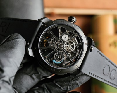 Bulgari Octo Roma Skeleton Automatic Watch Black DLC Titanium 44mm view 8