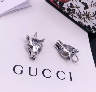 Gucci Wolf Head Silver Pendant Necklace view 5