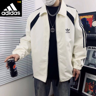 Adidas Trefoil Colorblock Retro Windbreaker Jacket Cream/Navy view 3