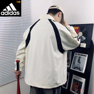 Adidas Trefoil Colorblock Retro Windbreaker Jacket Cream/Navy view 4