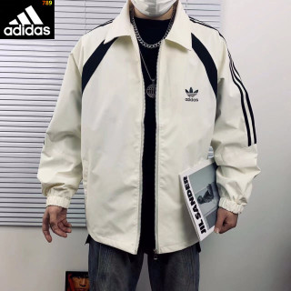 Adidas Trefoil Colorblock Retro Windbreaker Jacket Cream/Navy view 6
