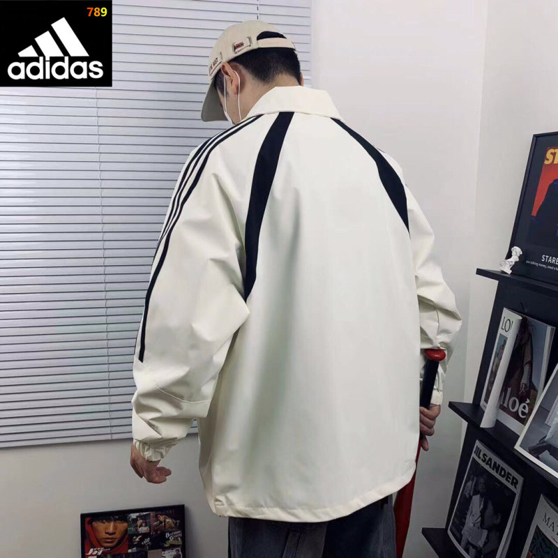 Adidas Trefoil Colorblock Retro Windbreaker Jacket Cream/Navy view