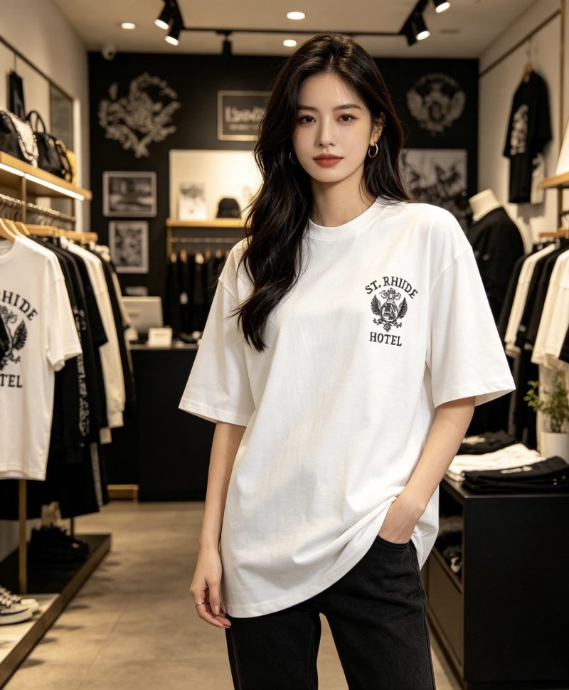 St. Rhide Hotel White Short Sleeve T-Shirt view