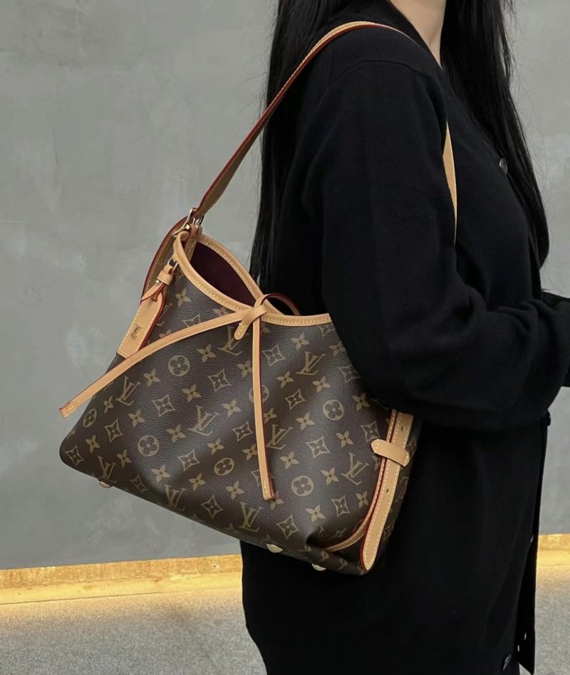 Louis Vuitton Monogram Carryall Tote Bag Brown view