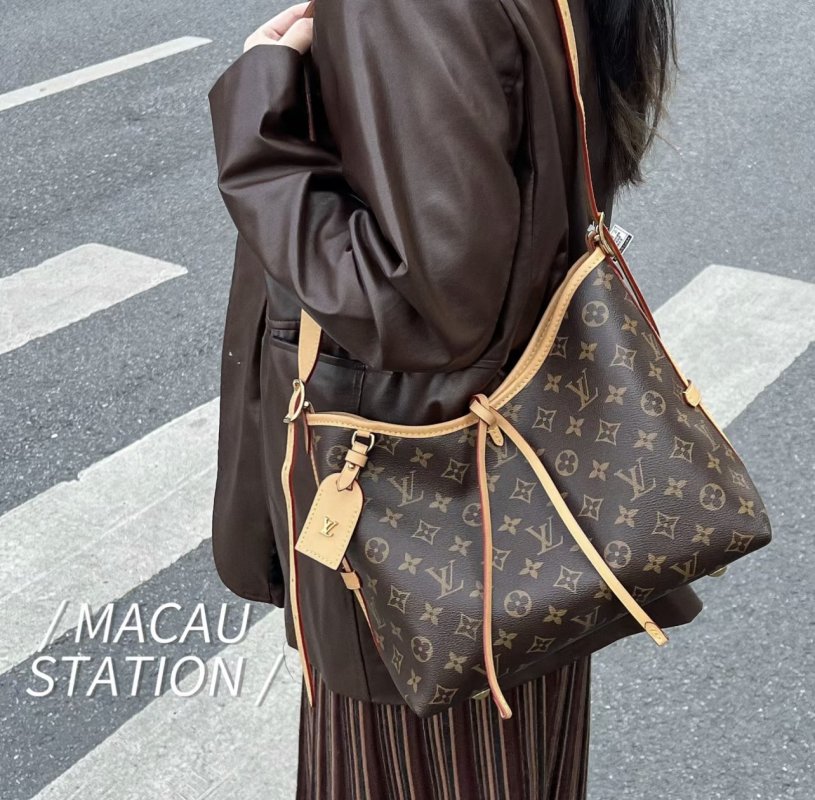 Louis Vuitton Monogram Carryall Tote Bag Brown view