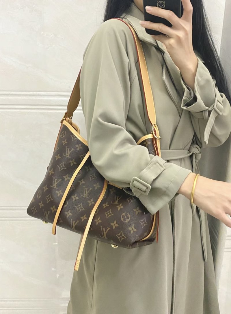 Louis Vuitton Monogram Carryall Tote Bag Brown view