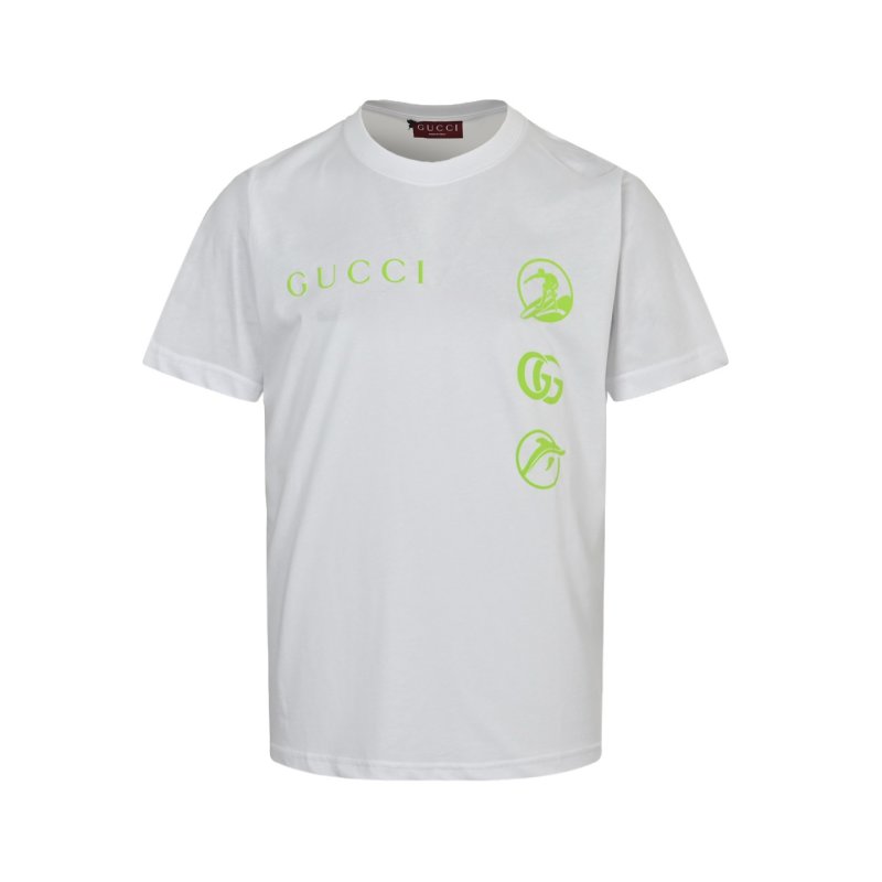 Gucci GG Logo Print White T-Shirt view