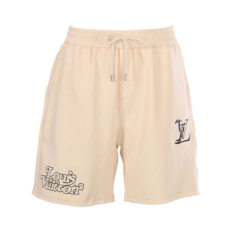 Louis Vuitton Cream Logo Drawstring Shorts view
