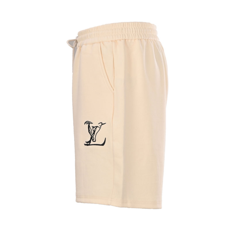 Louis Vuitton Cream Logo Drawstring Shorts view