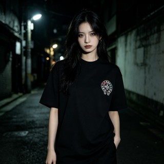 Chrome Hearts Black Oversized Short Sleeve T-Shirt view 2