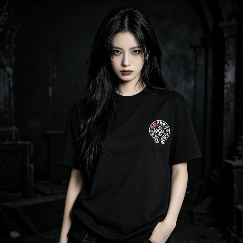 Chrome Hearts Black Oversized Short Sleeve T-Shirt view