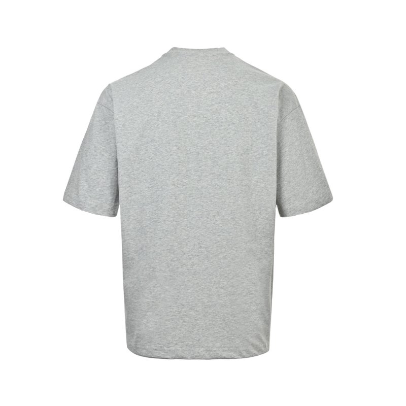 Oversized Gray Graphic Print T-Shirt view