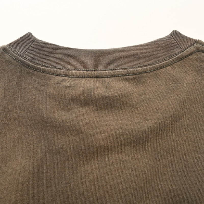 Brown Graphic Print Long Sleeve T-Shirt with Plaid Sleeve Detail view