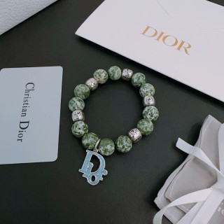Dior Green Agate & Thai Silver Beaded Bracelet view 2